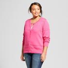 Women's Plus Size Long Sleeve Any Day Cardigan - A New Day Pink X