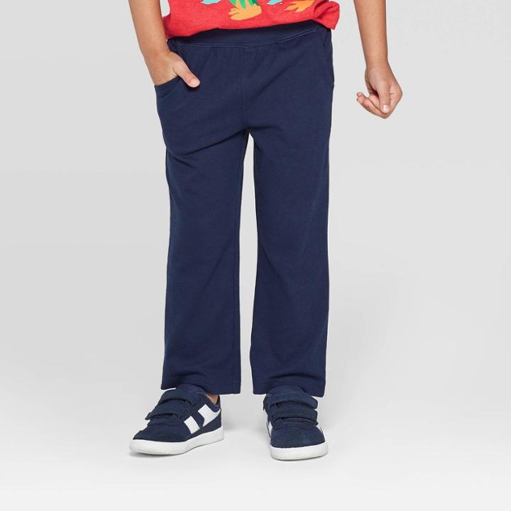 Toddler Boys' Light Weight Pull-on Pants - Cat & Jack Navy 3t, Boy's, Blue