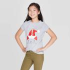 Petitegirls' Short Sleeve Unicorn Cat Graphic T-shirt - Cat & Jack Gray