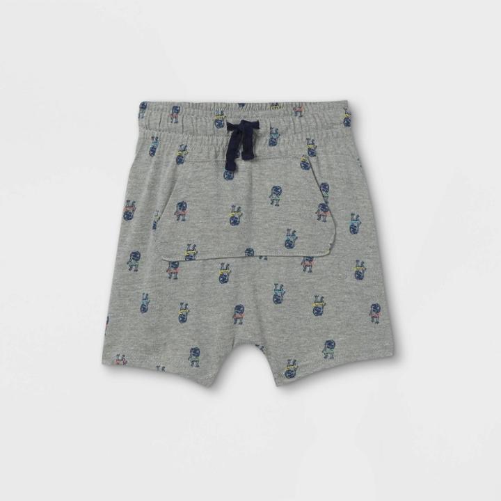 Toddler Boys' Printed Jersey Knit Pull-on Shorts - Cat & Jack Gray