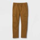 Plusboys' Stretch Pull-on Cargo Jogger Fit Pants - Cat & Jack Dark Khaki 8 Husky, Dark Green