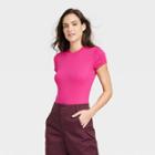 Women's Ribbed Bodysuit - A New Day Pink