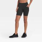 Women's Sculpted Linear High-waisted Bike Shorts 7 - All In Motion Black