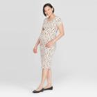 Target Maternity Animal Print Short Sleeve Round Neck T-shirt Dress - Isabel Maternity By Ingrid & Isabel Tan Xs, Women's, Brown