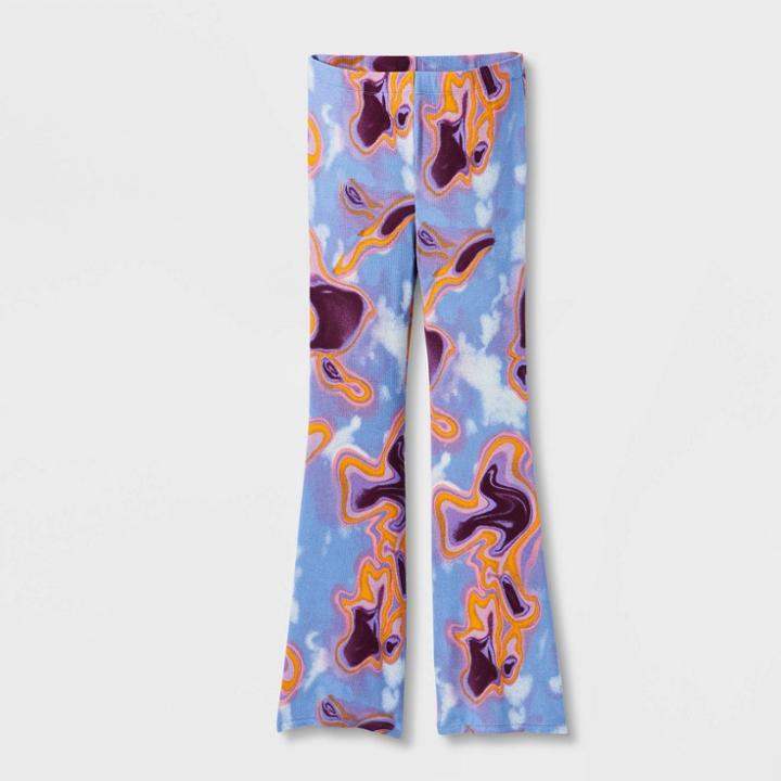 Girls' Knit Flare Pants - Art Class Blue Dye