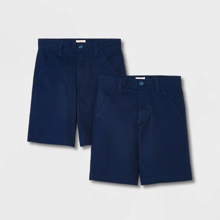 Boys' 2pk Uniform Chino Shorts - Cat & Jack Blue