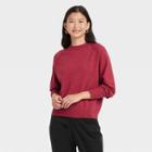 Women's Crewneck Light Weight Pullover Sweater - A New Day Red