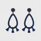 Sugarfix By Baublebar Tassel Hoop Earrings - Navy, Girl's
