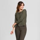 Women's Long Sleeve Any Day Cardigan - A New Day Olive Heather