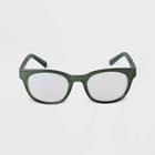 Women's Plastic Square Blue Light Filtering Glasses - A New Day Dark Green