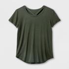 Girls' Short Sleeve Bar Front T-shirt - Art Class Olive