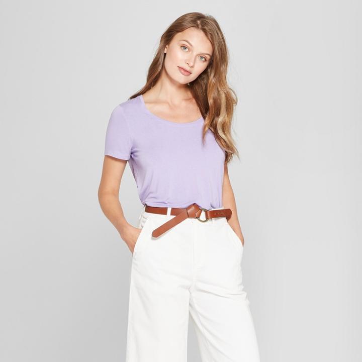 Women's Any Day Short Sleeve Scoop T-shirt - A New Day Lavender (purple)