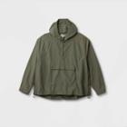 Men's Big & Tall Adaptive Ripstop Raincoat - Goodfellow & Co Olive Green
