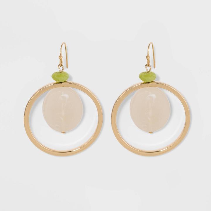 Drop Hoop Earrings - A New Day Gold, Women's