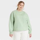 Women's Plus Size Shrunken Sweatshirt - Universal Thread Green