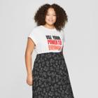 Women's Plus Size Short Sleeve Graphic T-shirt - A New Day + Vital Voices - White