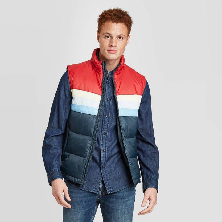 Men's Sleeveless Puffer Vest - Goodfellow & Co Island Blue