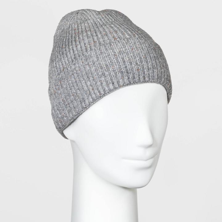 Women's Striped Essential Beanie - Universal Thread Gray