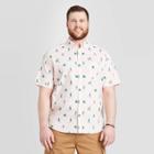 Men's Big & Tall Standard Fit Short Sleeve Button-down Shirt - Goodfellow & Co Peach Pink 3xb, Men's, Pink Pink
