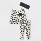 Baby Girls' 3pc Floral Ribbed Top & Bottom Set With Headband - Cat & Jack Black/white Newborn