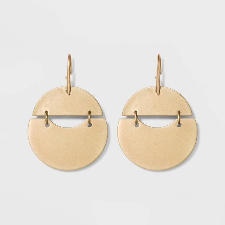 Rounded Shaky Drop Earrings - Universal Thread Gold