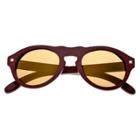 Earth Wood Sunset Unisex Sunglasses With Gold Lens - Red, Red Oak