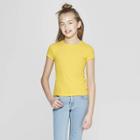 Girls' Rib Short Sleeve T-shirt - Art Class Yellow