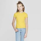 Girls' Rib Short Sleeve T-shirt - Art Class Yellow