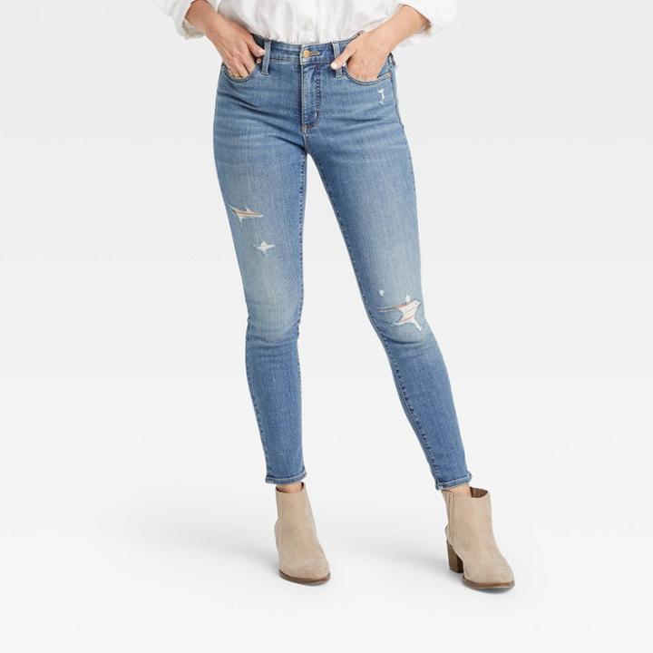Women's High-rise Skinny Ankle Jeans - Universal Thread Medium Wash 00,