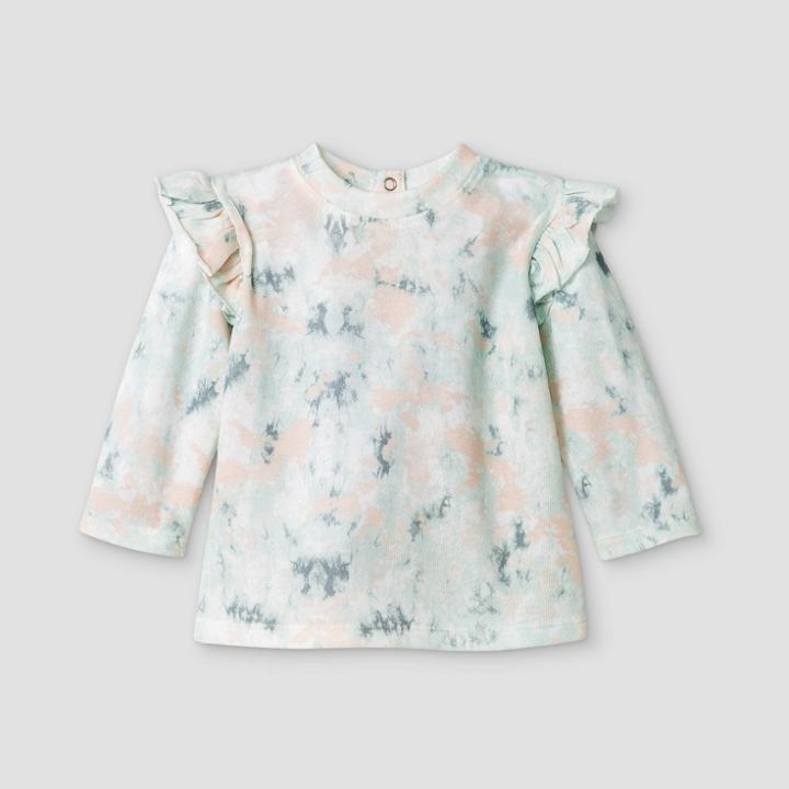 Grayson Mini Baby Girls' Tie-dye Sweatshirt - White