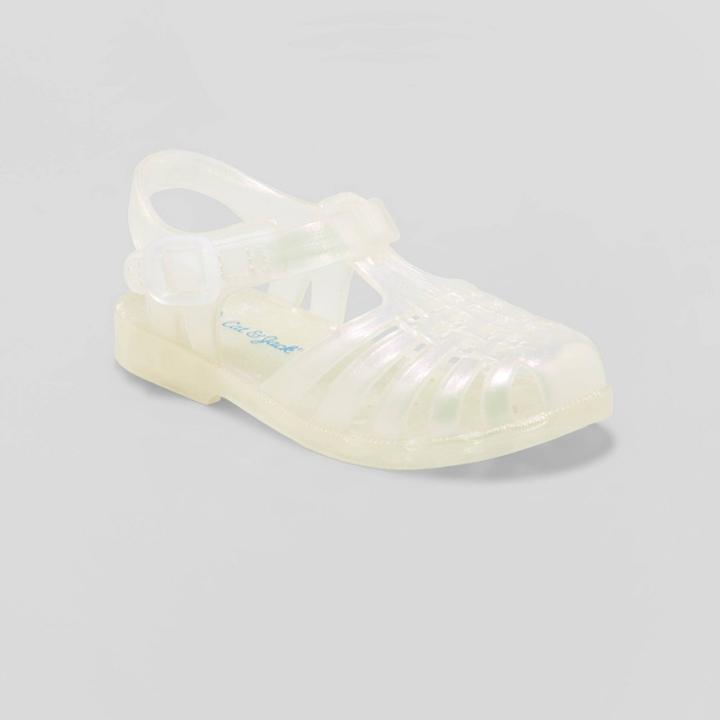 Toddler Girls' Sunny Jelly Sandals - Cat & Jack Clear