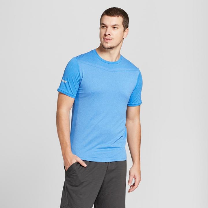 Men's Seamless Short Sleeve Run T-shirt - C9 Champion Grove Blue Heather