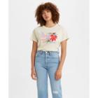 Levi's Women's Short Sleeve Graphic Varsity Cropped T-shirt - Tofu