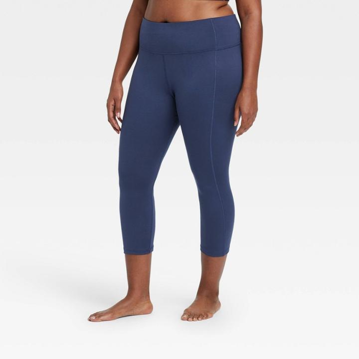Women's Plus Size Simplicity Mid-rise Capri Leggings 20 - All In Motion Navy