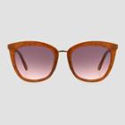 Women's Tortoise Shell Print Cat Eye Sunglasses - Universal Thread Gold/brown