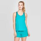 Women's Cross Back Mesh Tank Top - C9 Champion Turquoise