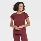 Women's Essential Crewneck Short Sleeve T-shirt - All In Motion Garnet Red