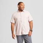Men's Big & Tall Short Sleeve Cotton Novelty Button-down Shirt - Goodfellow & Co Safari Rose