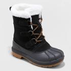 Kids' Kit Lace-up Winter Boots - Cat & Jack Black