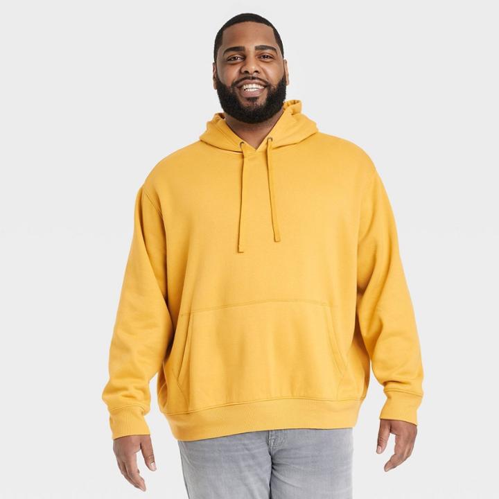 Men's Big & Tall Fleece Hoodie - Goodfellow & Co Orange