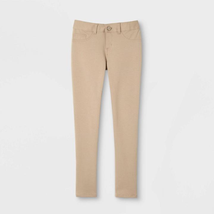 French Toast Girls' Uniform Knit Pants - Khaki (green)