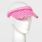 Women's Striped Terry Cloth Visor - Wild Fable Pink