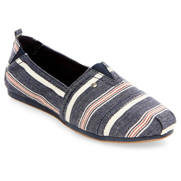 Women's Mad Love Lydia Stripe Print Sneakers - Navy