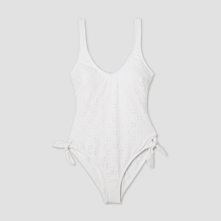 Women's Eyelet One Piece Swimsuit - Sea Angel White