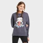 Women' Betty Boop Graphic Sweatshirt - Charcoal Gray