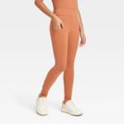 Girls' V-waist Pocket Leggings - Art Class Burnt Orange