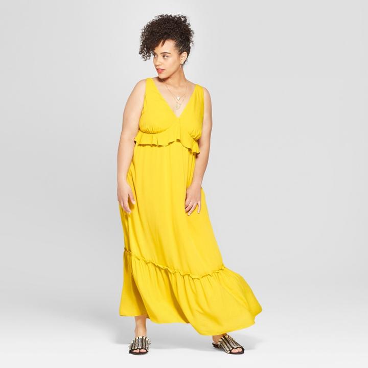 Women's Plus Size Midi Tank Dress - Who What Wear Yellow 1x,
