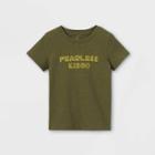 Toddler Boys' 'fearless Kiddo' Graphic Short Sleeve T-shirt - Cat & Jack Olive Green