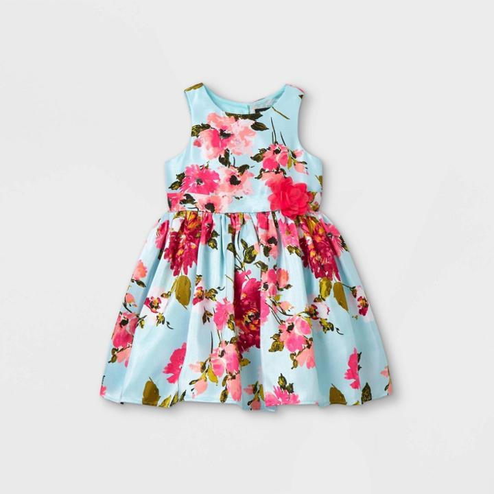 Zenzi Toddler Girls' Floral Tank Dress - Blue