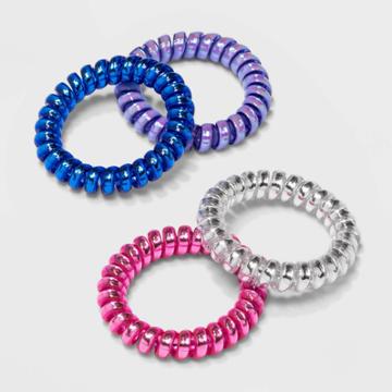 Metallic, Metallic Ab Phone Cord Pony Holders - Wild Fable ,